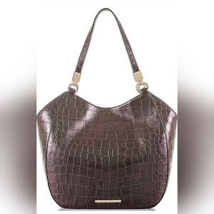 Brahmin Marianna Brown leather Shoulder Tote bag (petrol versillia